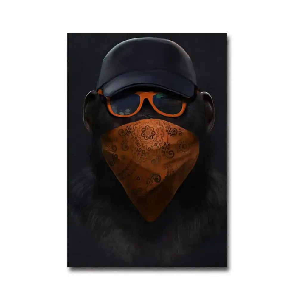 Canvas Monkey Wall Art - Style G / 30X45CM NO FRAME
