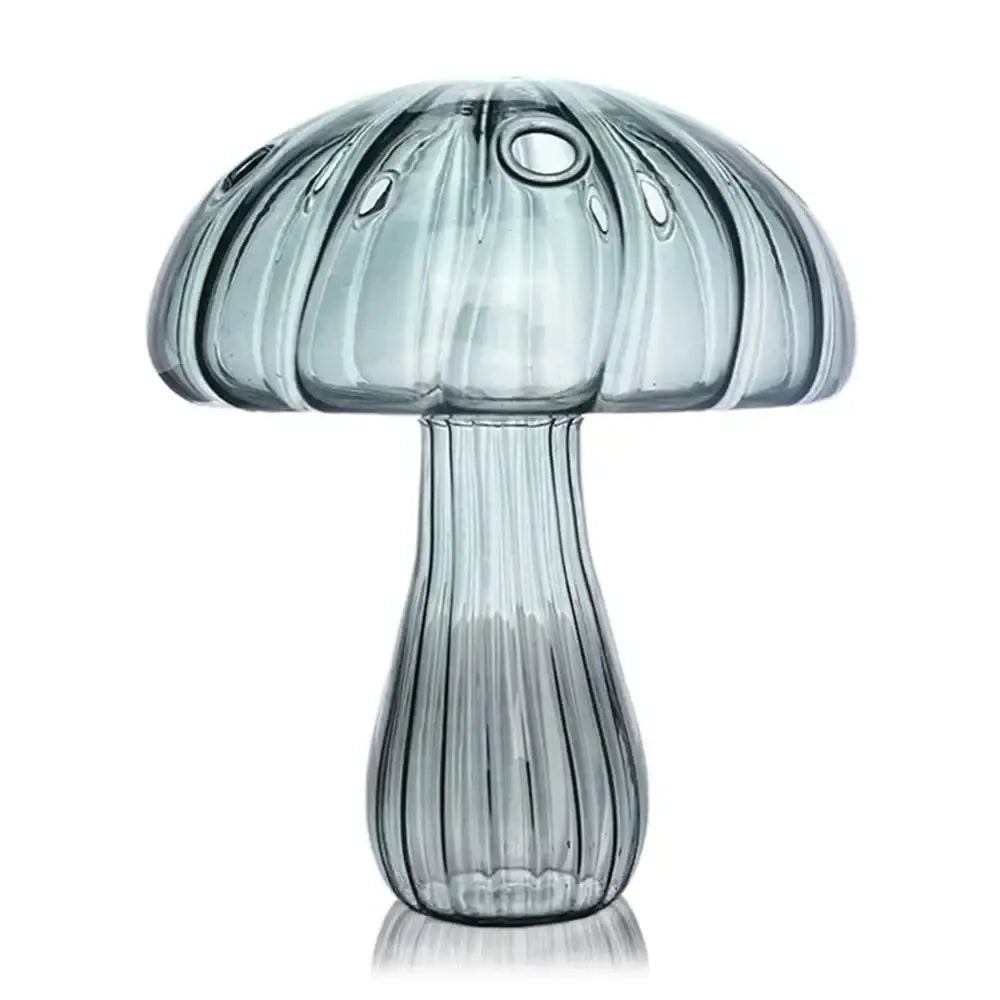 Colorful Mushroom Glass Vase - green