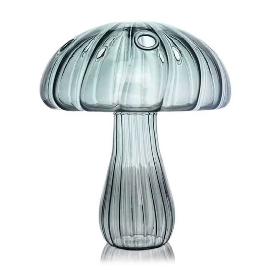 Colorful Mushroom Glass Vase - green