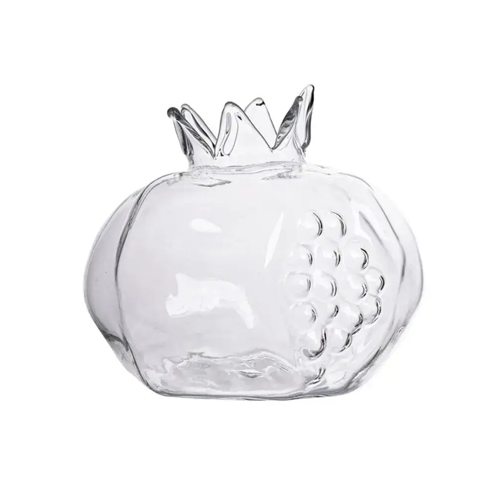 Pomegranate Glass Vase - Transparent-L