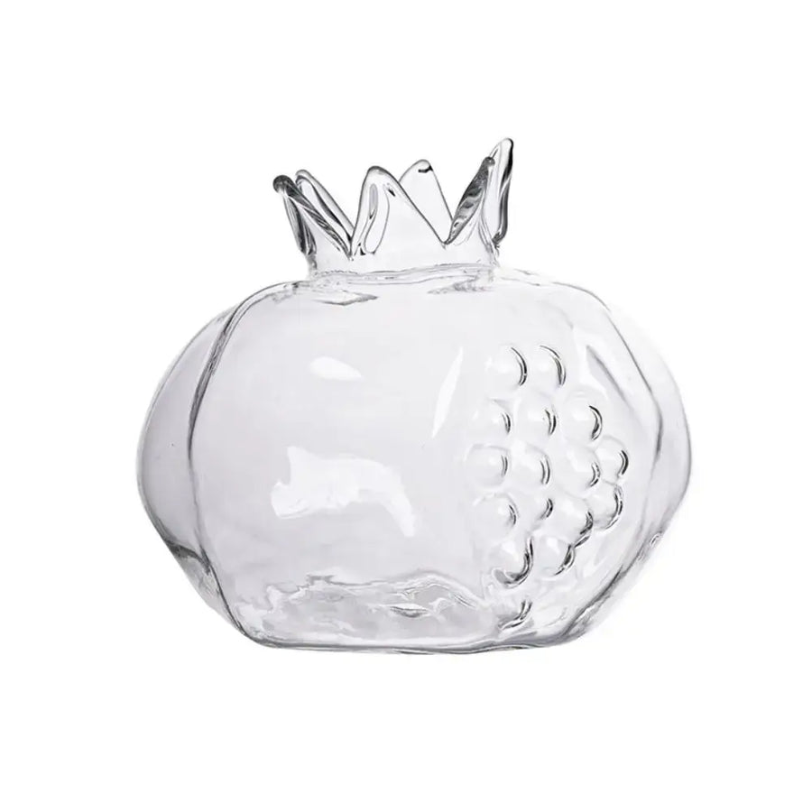 Pomegranate Glass Vase - Transparent-L