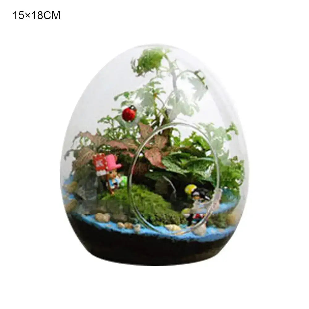 Glass Egg Terrarium Vase - 15x18cm