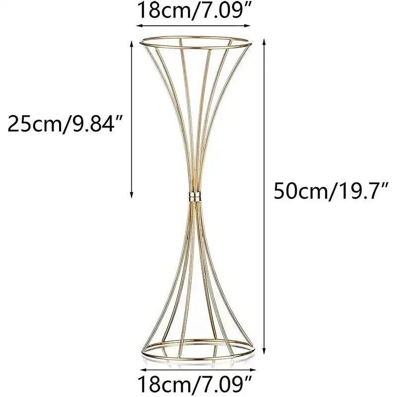 Gold Iron Flower Vase - 2PCS