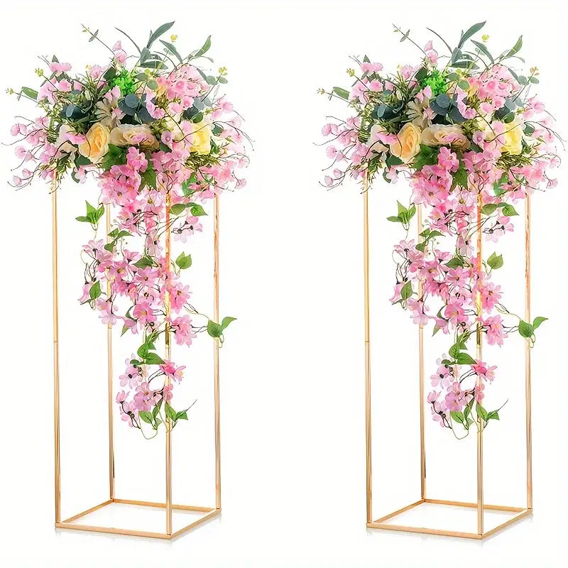 Gold Metal Flower Stand - 31.5 In-2pcs / United States