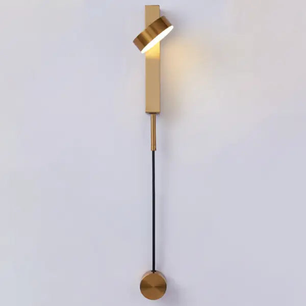 Black Brass Dimmer Wall Sconce - Gold / Single Sconce