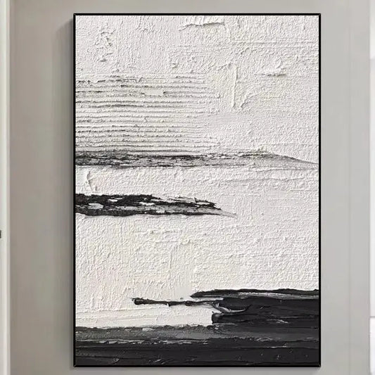 Abstract Black White Canvas - Without Frame / 60x90cm
