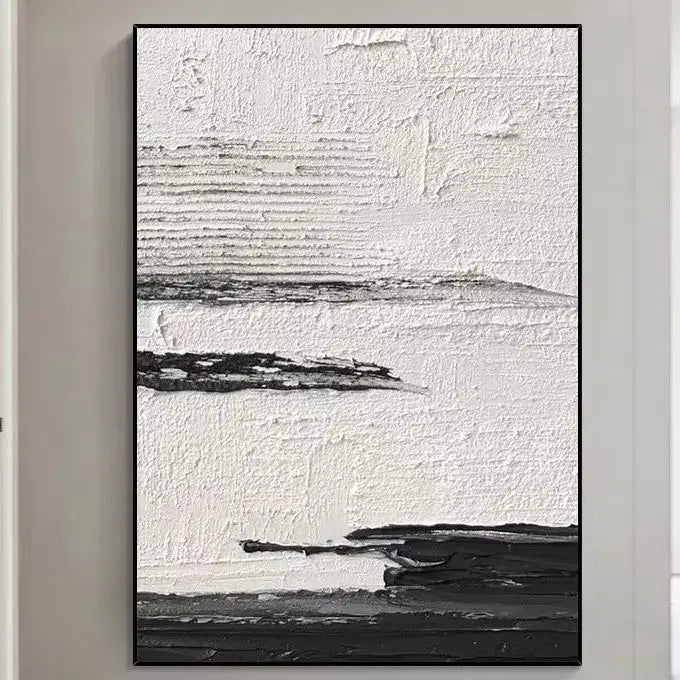 Abstract Black White Canvas - Without Frame / 60x90cm