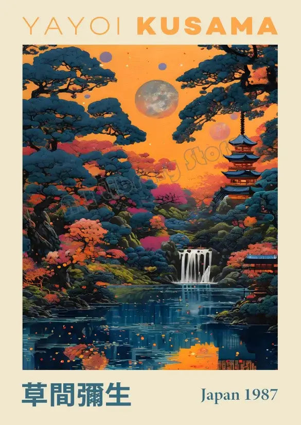 Pink Orange Mountain Canvas - 50X70cm Unframed / 6