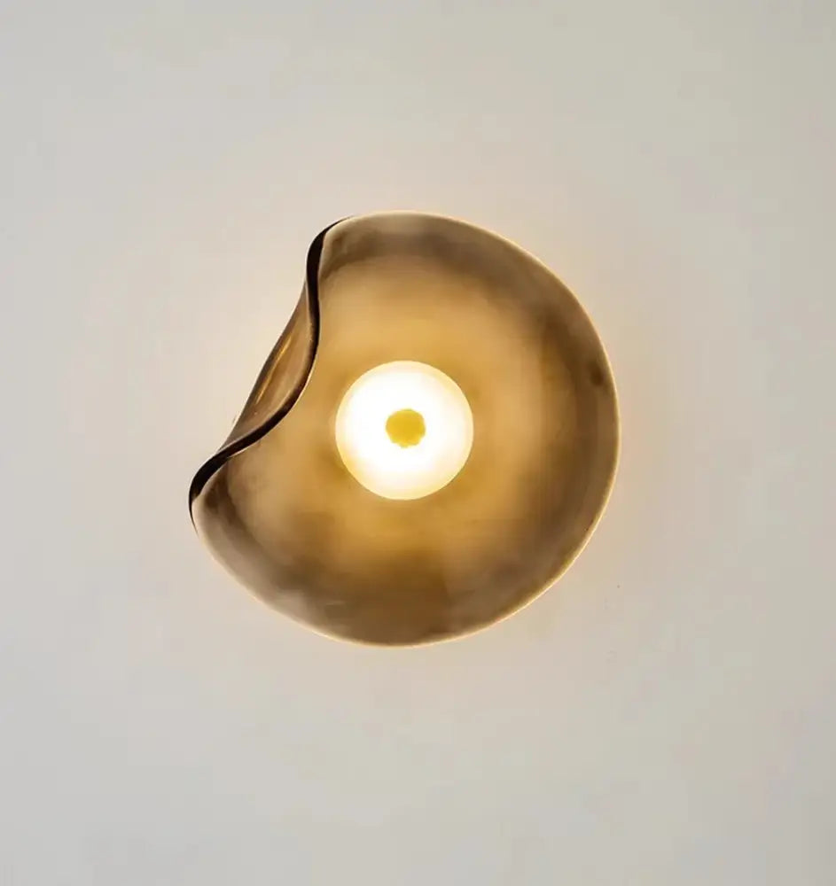 Amber Glass Wall Lamp - Grey
