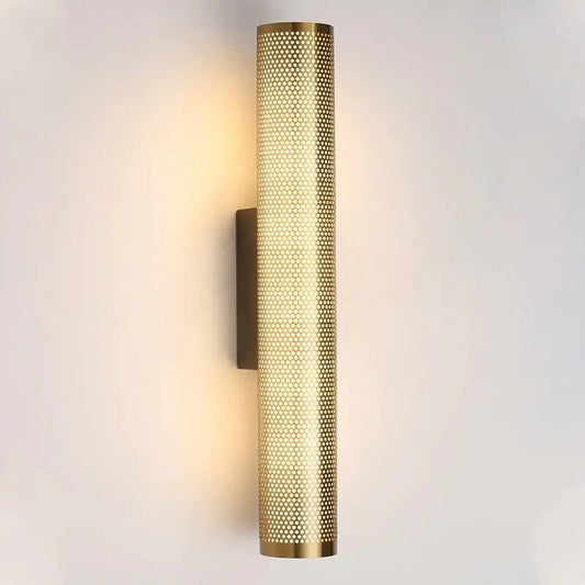 Gold Cylindrical Wall Sconce