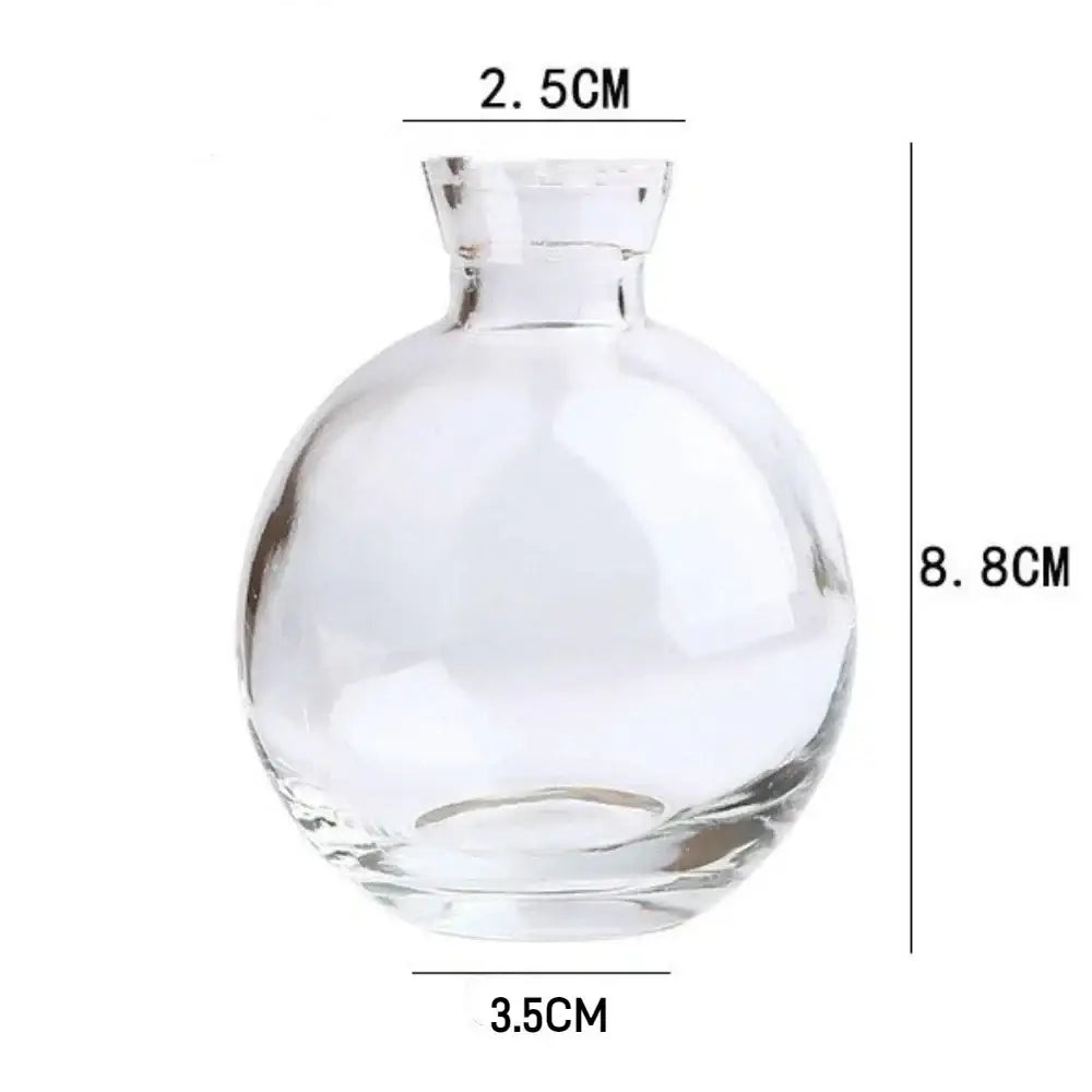 Blue Glass Vase Trio - transparent-B