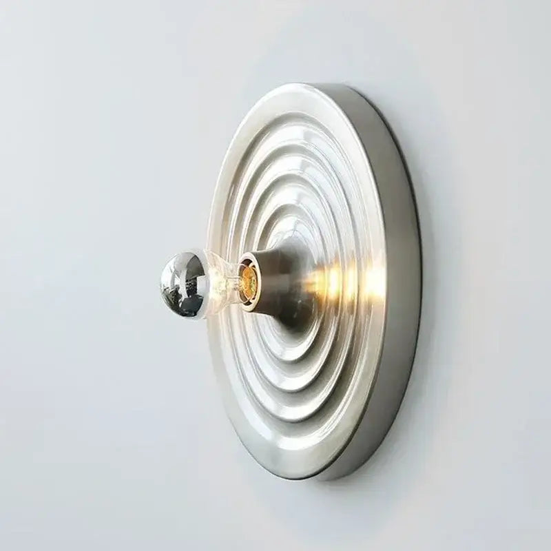 Metallic Bauhaus Wall Lamp - Water Ripples / Medium 16cm