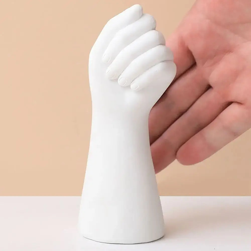 White Ceramic Arm Vase - White