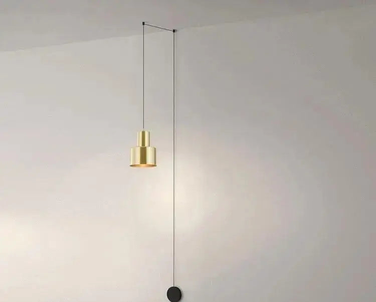Brass Geometric Pendant Light - B. 2 Hooks - Hardwired