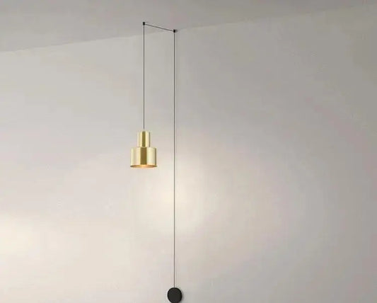 Brass Geometric Pendant Light - B. 2 Hooks - Hardwired