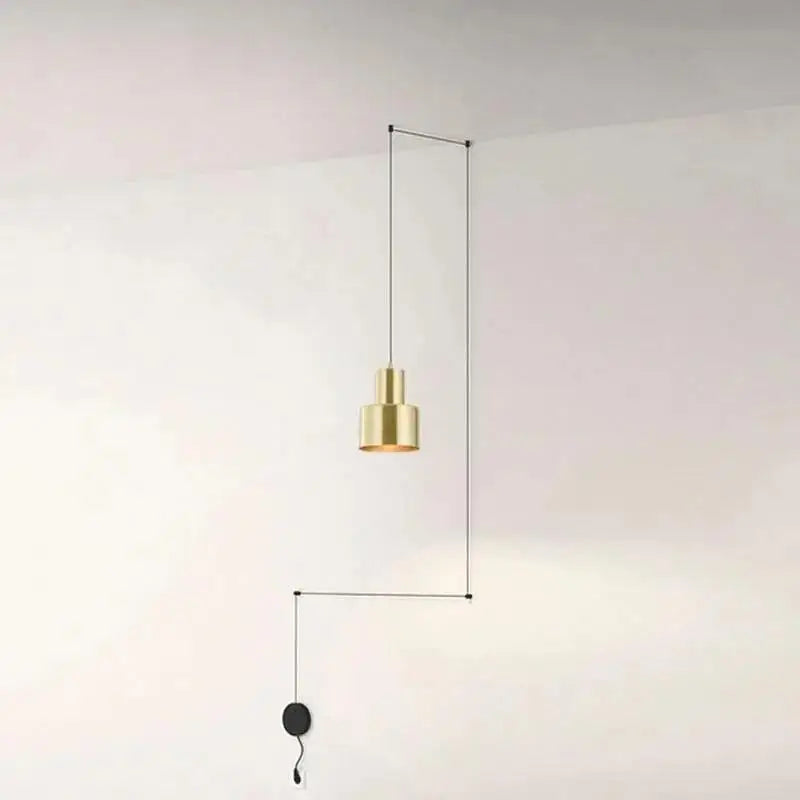 Brass Geometric Pendant Light - B. 4 Hooks - Hardwired