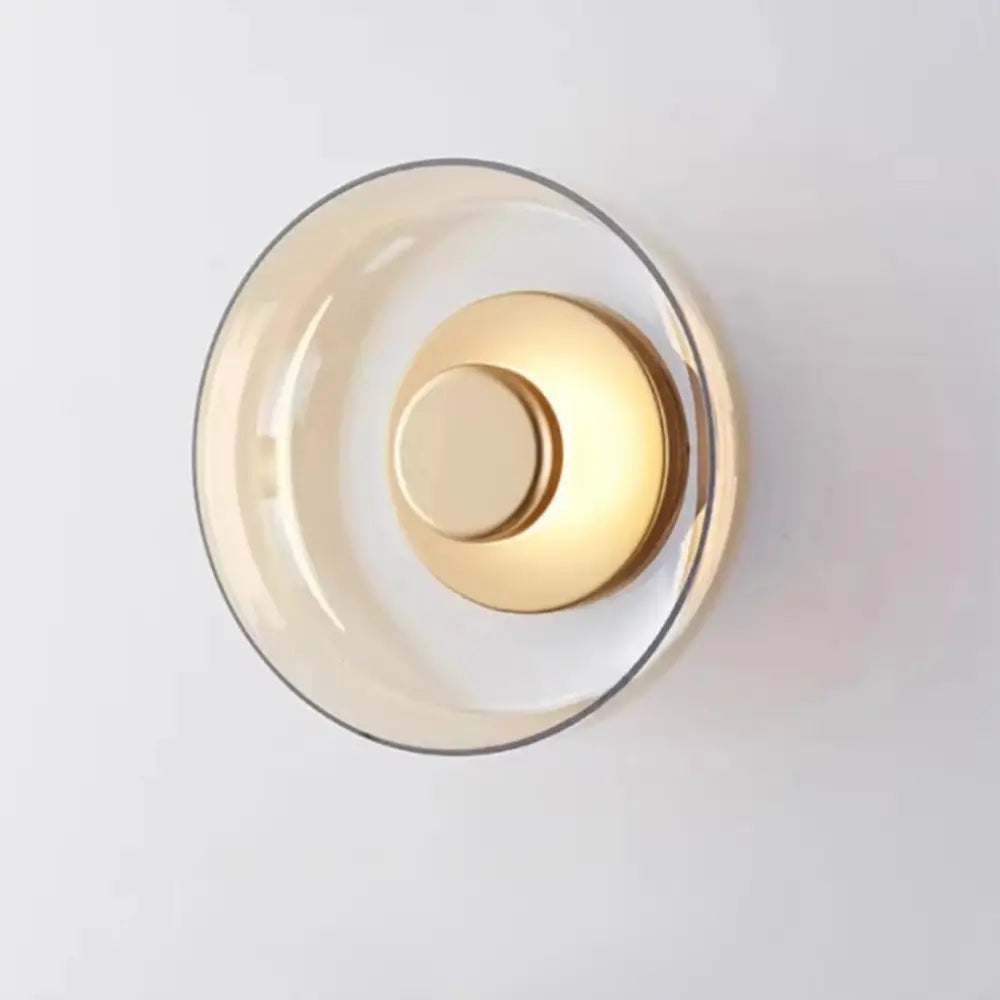 Gold Frosted Glass Sconce Set - Champagne