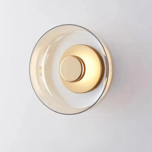 Gold Frosted Glass Sconce Set - Champagne