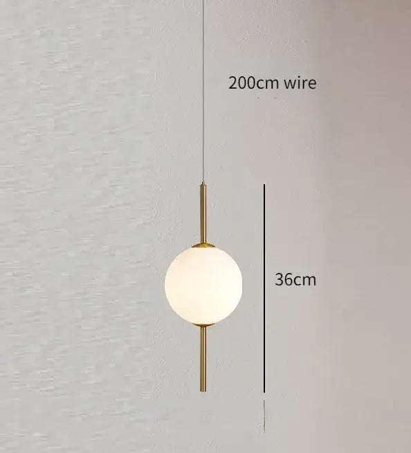 Gold Spherical Pendant Light - 1 Head