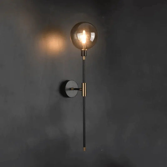 Amber Glass Wall Sconce - Gray