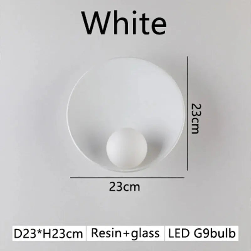 White Black LED Wall Sconce - White