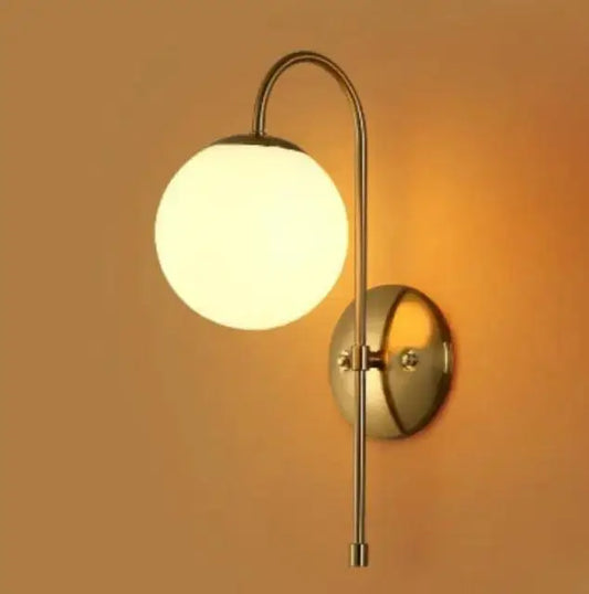 Gold Frosted Globe Nordic Wall Sconce