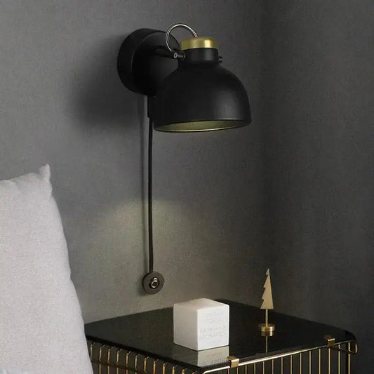 White Brass Nordic Sconce - Black