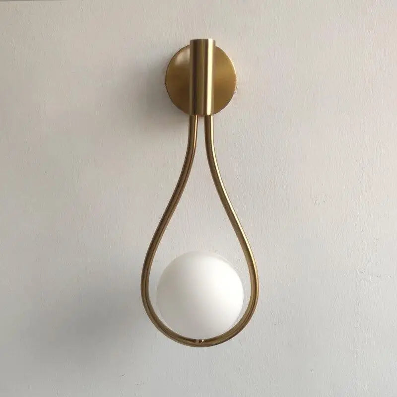 Gold Teardrop Nordic Sconce - Gold / Single Wall Sconce