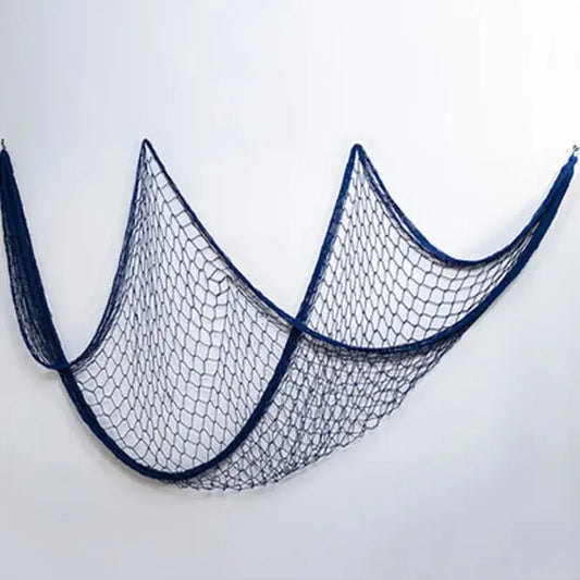 Beige Nautical Fishing Net - A Blue