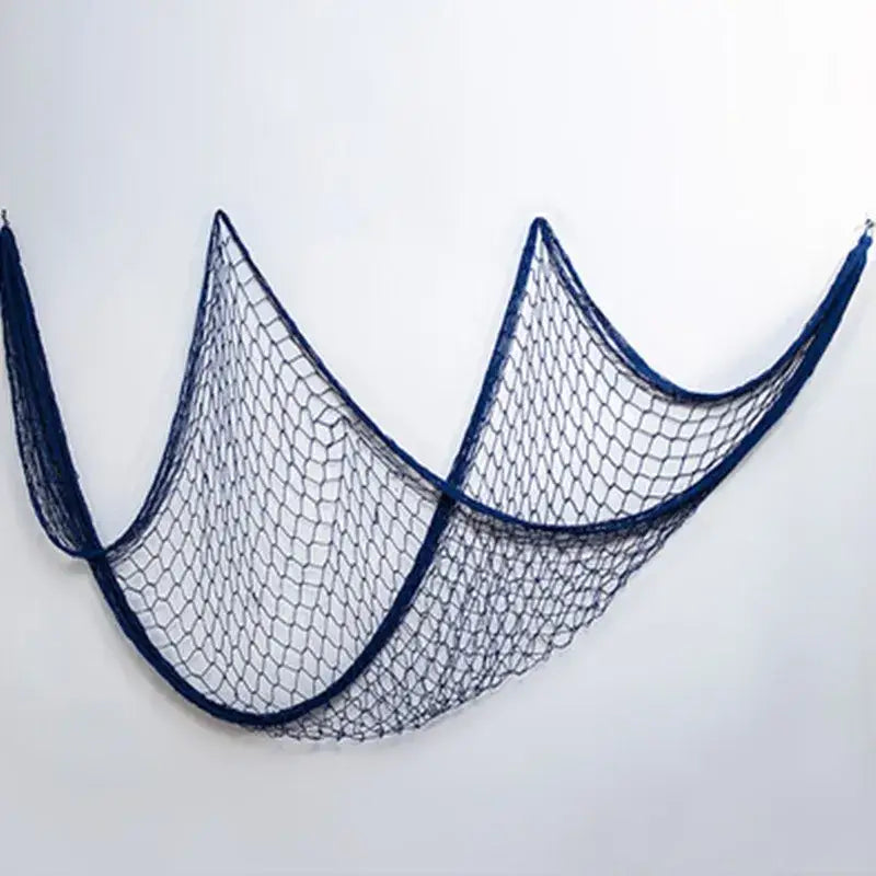Beige Nautical Fishing Net - A Blue