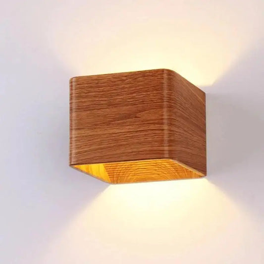 Faux Wood Wall Sconce - Polymer