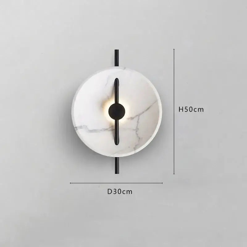Gold Black Wall Sconce - White