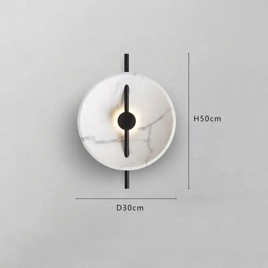 Gold Black Wall Sconce - White