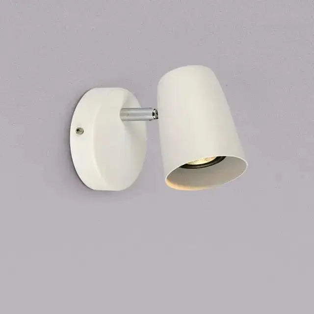 Nickel Conical Wall Spotlight - White