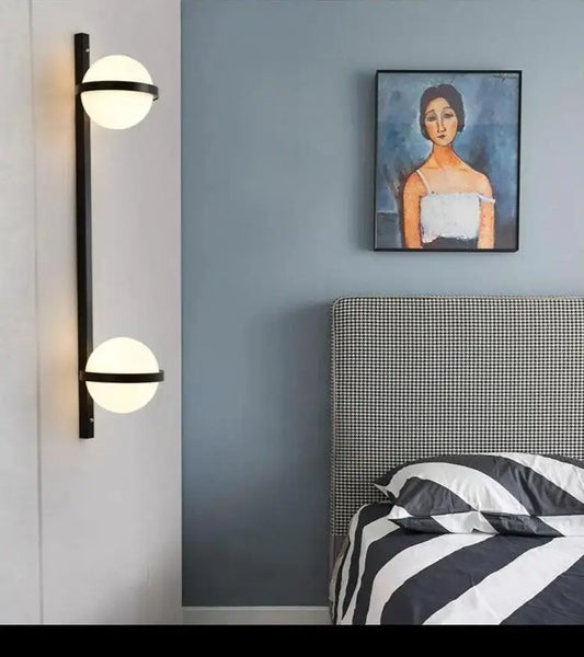 Black Planter Light Sconce - 2 Head Sconce