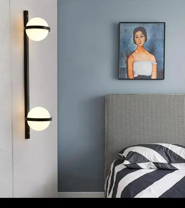 Black Planter Light Sconce - 2 Head Sconce