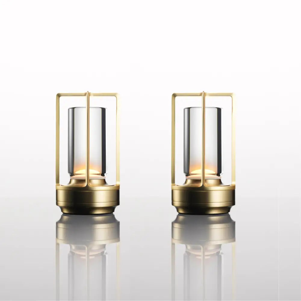 Nordic Rechargeable Table Lamp - Gold / Pair