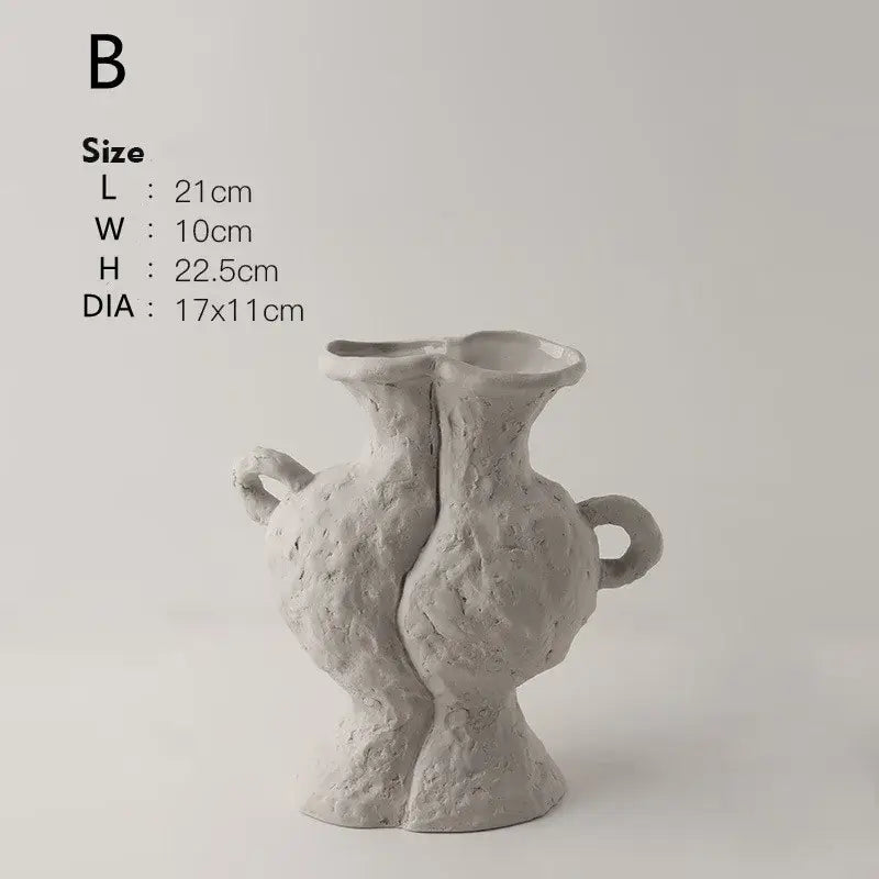 White Ceramic Flower Pots - B / CHINA