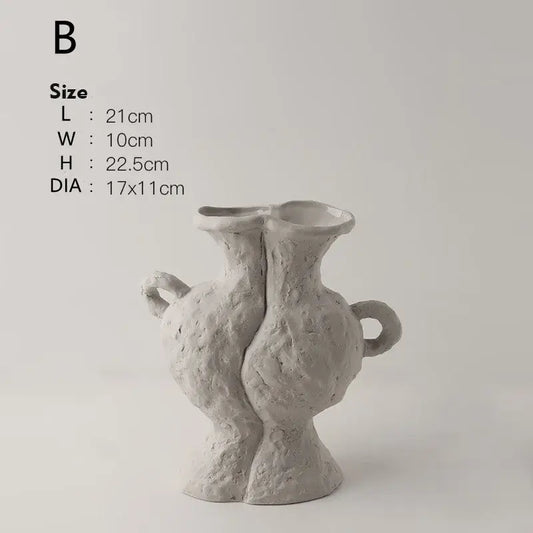 White Ceramic Flower Pots - B / CHINA