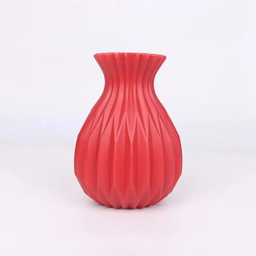 Nordic Plastic Vase Set - Red