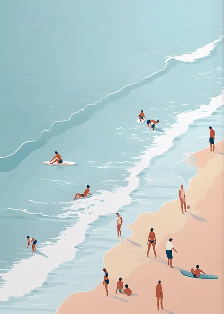 Turquoise Beach Art Prints - by-8 / 20X30cm Unframed