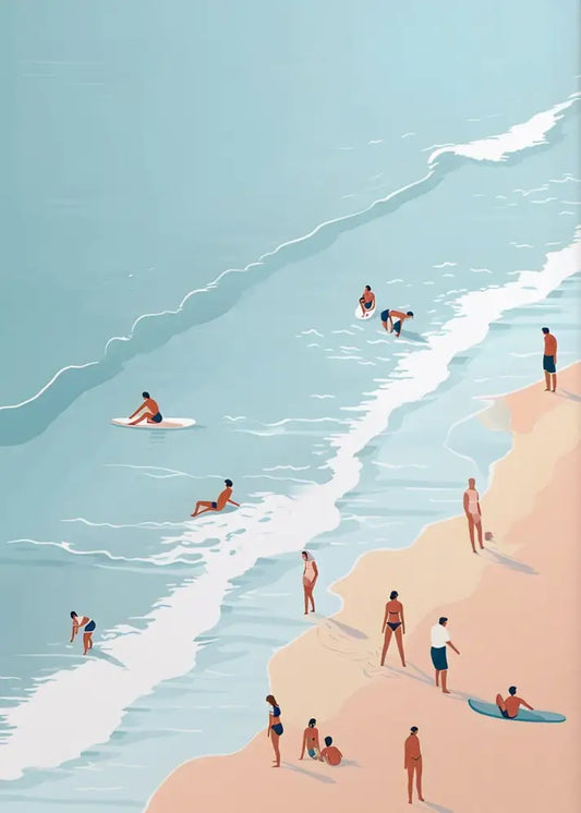 Turquoise Beach Art Prints - by-8 / 20X30cm Unframed