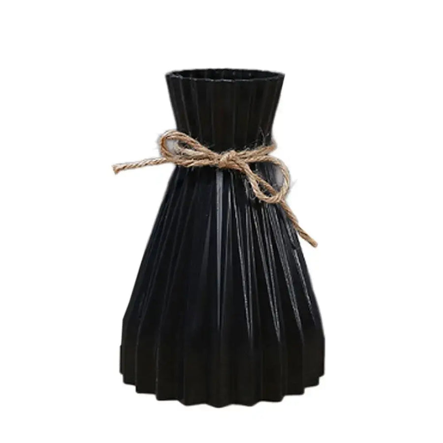 Pink Blue Origami Vase - black