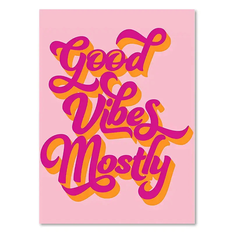Pink Quote Art Set - 3 / 40x60cm No Framed
