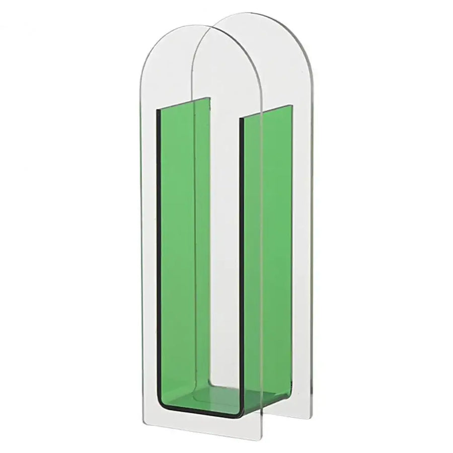 Rainbow Acrylic Flower Vase - green