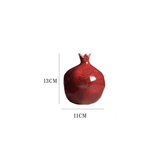 Red Pomegranate Vase Set - M