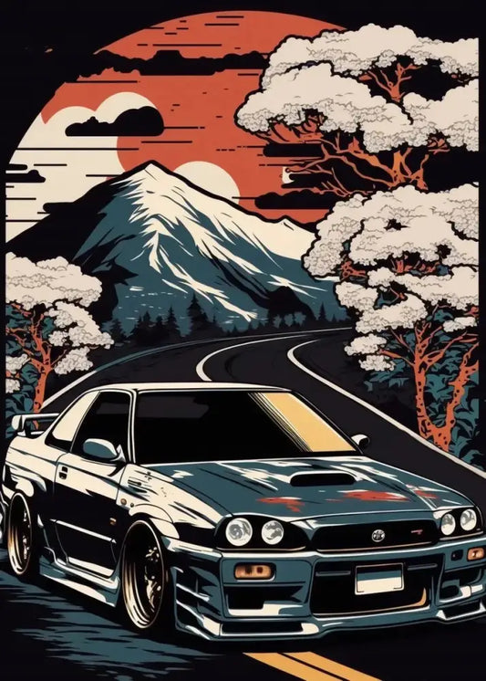 Black Canvas Car Art - 4 / 40x60cm