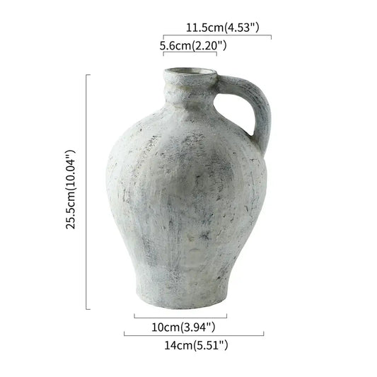 White Ceramic Pottery Vase - AS Picture S