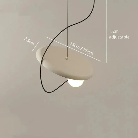 Black Scandinavian Pendant Light - White / Medium (25 cm)