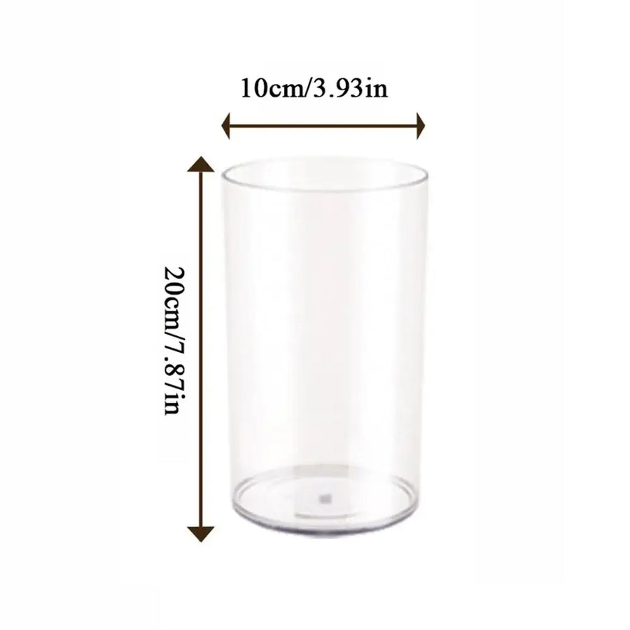 Clear Acrylic Cylinder Vase - 10x20cm